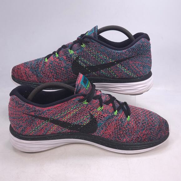 Nike Flyknit Lunar 3 Athletic Running Shoe Mens Size 9.5 698181-302 Multi Black - Picture 5 of 10